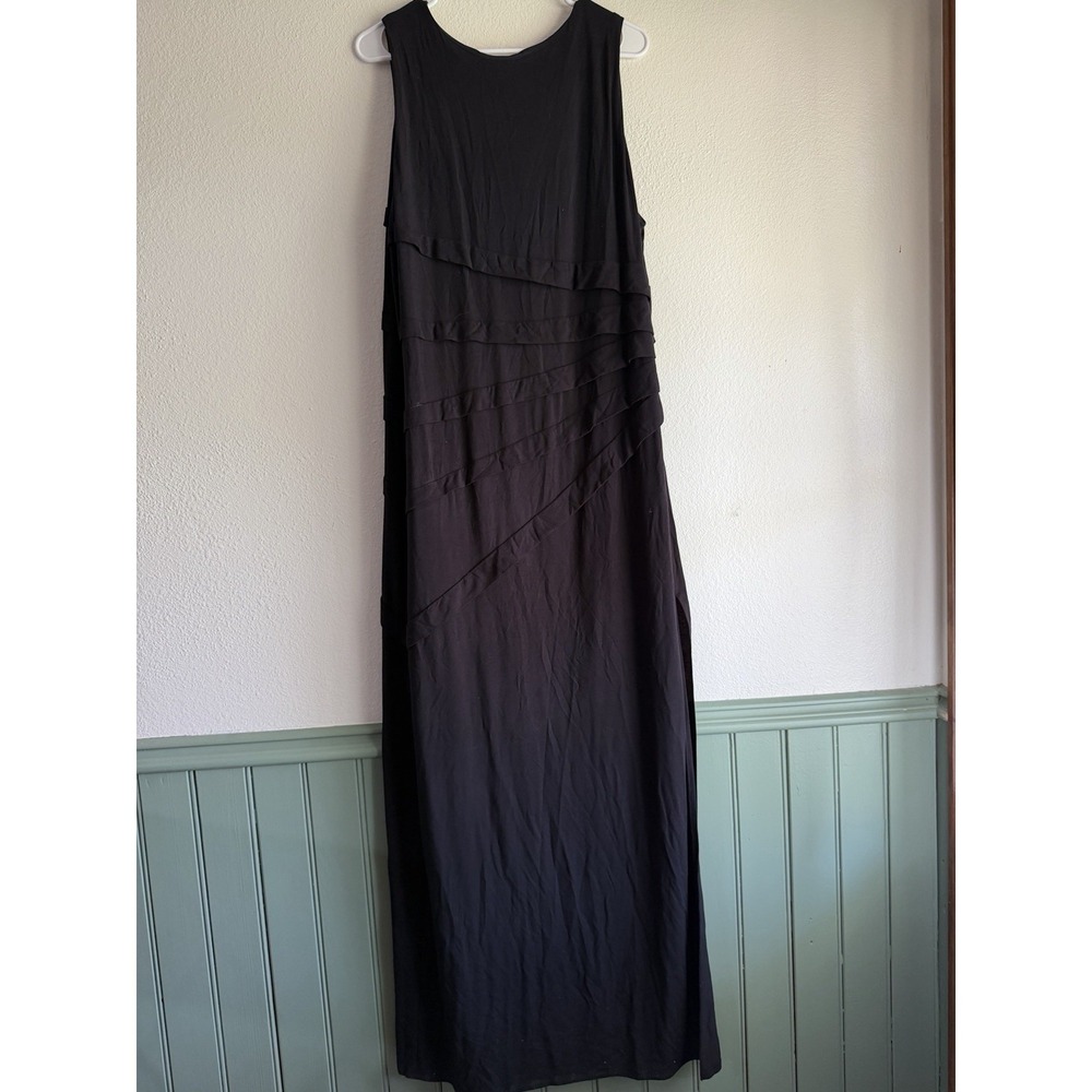 Lysse Modal Ruffle Layered Maxi Dress Black X-Large - Picture 10 of 10